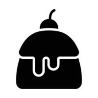Simple Pudding glyph icon. The icon can be used for websites, print templates, presentation templates, illustrations, etc vector