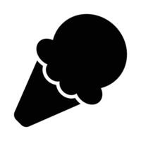 Simple Ice Cream glyph icon. The icon can be used for websites, print templates, presentation templates, illustrations, etc vector
