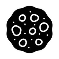 Simple Cookie glyph icon. The icon can be used for websites, print templates, presentation templates, illustrations, etc vector