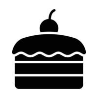 Simple Chocolate Cake glyph icon. The icon can be used for websites, print templates, presentation templates, illustrations, etc vector
