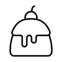 Simple Pudding icon. The icon can be used for websites, print templates, presentation templates, illustrations, etc vector