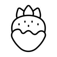 Simple Strawberry Chocolate icon. The icon can be used for websites, print templates, presentation templates, illustrations, etc vector