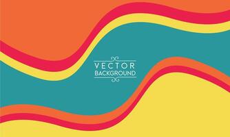 Web banner template colorful wave abstract background vector
