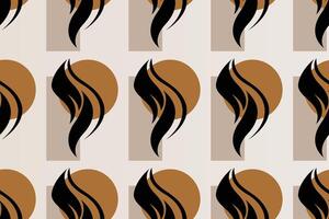 Boho girl seamless pattern background vector