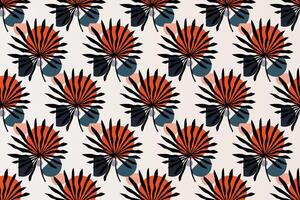 Abstract boho floral seamless pattern background vector