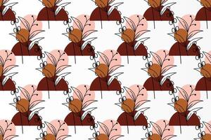 Abstract boho floral seamless pattern background vector