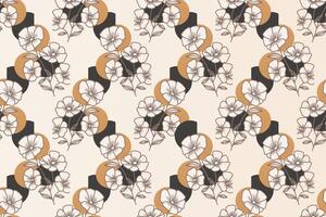 Abstract boho floral seamless pattern background vector