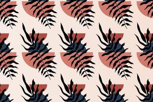 Abstract boho floral seamless pattern background vector