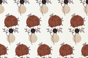 Abstract boho floral seamless pattern background vector