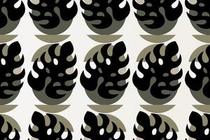 Abstract boho floral seamless pattern background vector