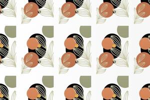 Abstract boho floral seamless pattern background vector