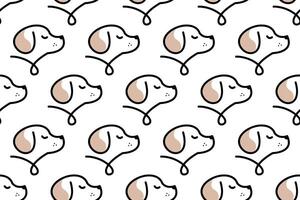 Cute dog seamless pattern background vector
