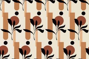 Abstract boho floral seamless pattern background vector