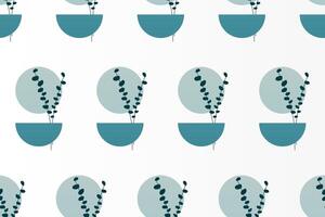 Abstract boho floral seamless pattern background vector
