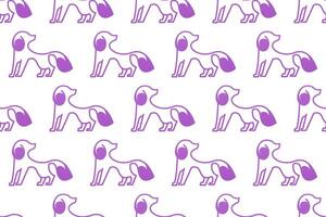 Cute dog seamless pattern background vector