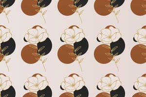 Abstract boho floral seamless pattern background vector