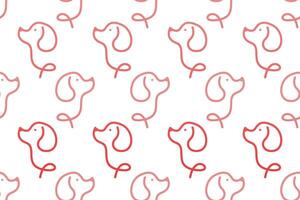 Cute dog seamless pattern background vector