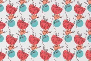 Abstract boho floral seamless pattern background vector
