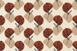 Abstract boho floral seamless pattern background vector