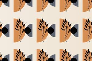 Abstract boho floral seamless pattern background vector