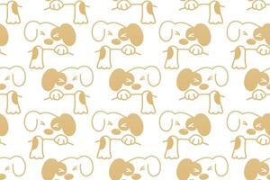 Cute dog seamless pattern background vector