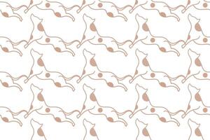 Cute dog seamless pattern background vector