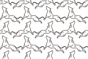 Cute dog seamless pattern background vector