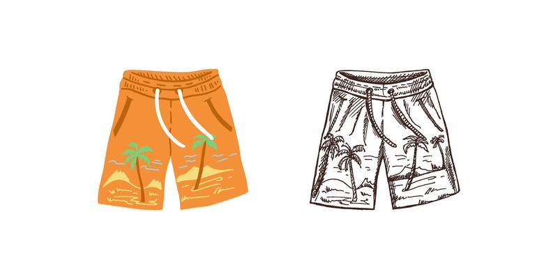 Beach Shorts Vector Art Icons and Graphics for Free Download