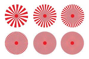 Sunburst pattern design in white background. Red and white sunray isolated illustration.. Vintage swirling pattern wallpaper. Radial spiral stripes backdrop. . Comic design element. vector