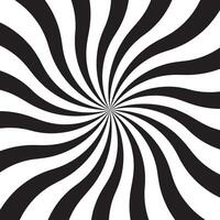 Sunburst pattern design in square background. Black and white sunray isolated illustration.. Vintage swirling pattern wallpaper. Radial spiral stripes backdrop. . Comic design element. vector