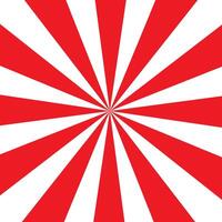 sunburst pattern design in square background. Red and white sunray isolated illustration.. Vintage swirling pattern wallpaper. Radial stripes backdrop. . Comic design element. vector