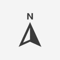 North direction compass icon. discovery, guide, navigation, arrow, direction symbol sign vector