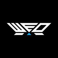 WEO letter logo design, WEO simple and modern logo. WEO luxurious alphabet design vector