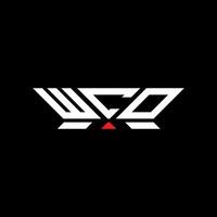 WCO letter logo design, WCO simple and modern logo. WCO luxurious alphabet design vector