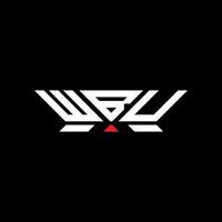 WBU letter logo design, WBU simple and modern logo. WBU luxurious alphabet design vector