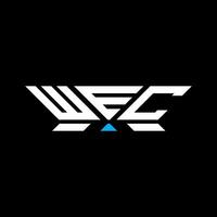 WEC letter logo design, WEC simple and modern logo. WEC luxurious alphabet design vector