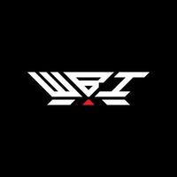 WBI letter logo design, WBI simple and modern logo. WBI luxurious alphabet design vector