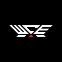 WCE letter logo design, WCE simple and modern logo. WCE luxurious alphabet design vector