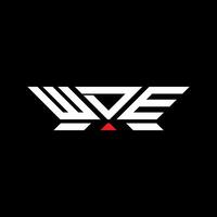 WDE letter logo design, WDE simple and modern logo. WDE luxurious alphabet design vector