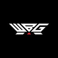 WBG letter logo design, WBG simple and modern logo. WBG luxurious alphabet design vector