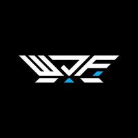 WJF letter logo design, WJF simple and modern logo. WJF luxurious alphabet design vector