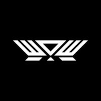 WOW letter logo design, WOW simple and modern logo. WOW luxurious alphabet design vector