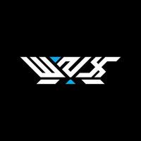 WNX letter logo design, WNX simple and modern logo. WNX luxurious alphabet design vector