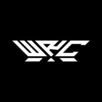 WRC letter logo design, WRC simple and modern logo. WRC luxurious alphabet design vector