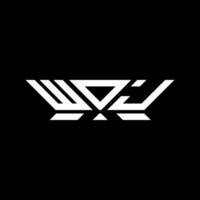 WOJ letter logo design, WOJ simple and modern logo. WOJ luxurious alphabet design vector