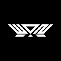 WON letter logo design, WON simple and modern logo. WON luxurious alphabet design vector
