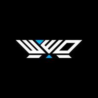 WWO letter logo design, WWO simple and modern logo. WWO luxurious alphabet design vector