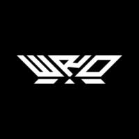 WRO letter logo design, WRO simple and modern logo. WRO luxurious alphabet design vector