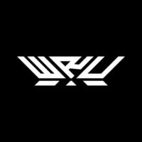 WRU letter logo design, WRU simple and modern logo. WRU luxurious alphabet design vector