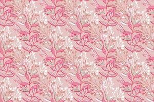 Abstract artistic jungle pattern with unique branches, leaves, leaf pattern. Creative beige botanical contemporary seamless printing. hand drawing illustration. Designs for textiles, fashion vector